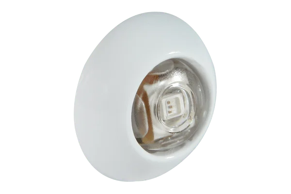 101052 – LUMITEC Courtesy Light - LED, White Clear Lens 45 mA At 12 Volt DC IP67 Waterproof Surface Mount White Stain...
